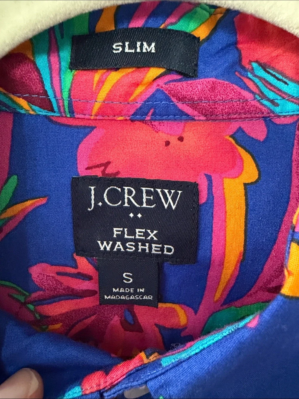 J. Crew Short Sleeve Floral Button-Up Shirt - Blue Multi